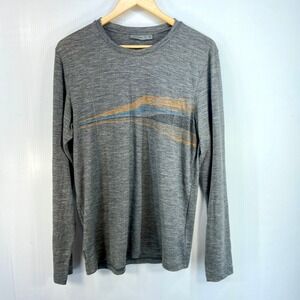 Icebreaker Tech Lite Impact Timeline Long Sleeve Crew Neck Tee Shirt Mens Medium